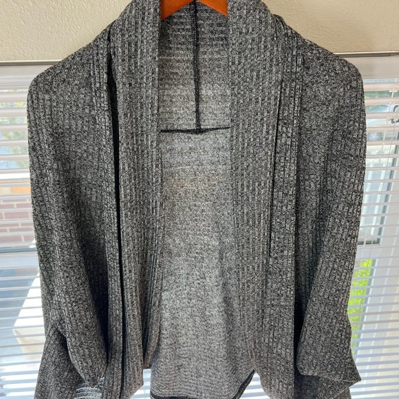 SweatyRocks Oversized Gray Dolman Long Sleeve Knit Cardigan Sweater - Women's XS - Picture 4 of 5